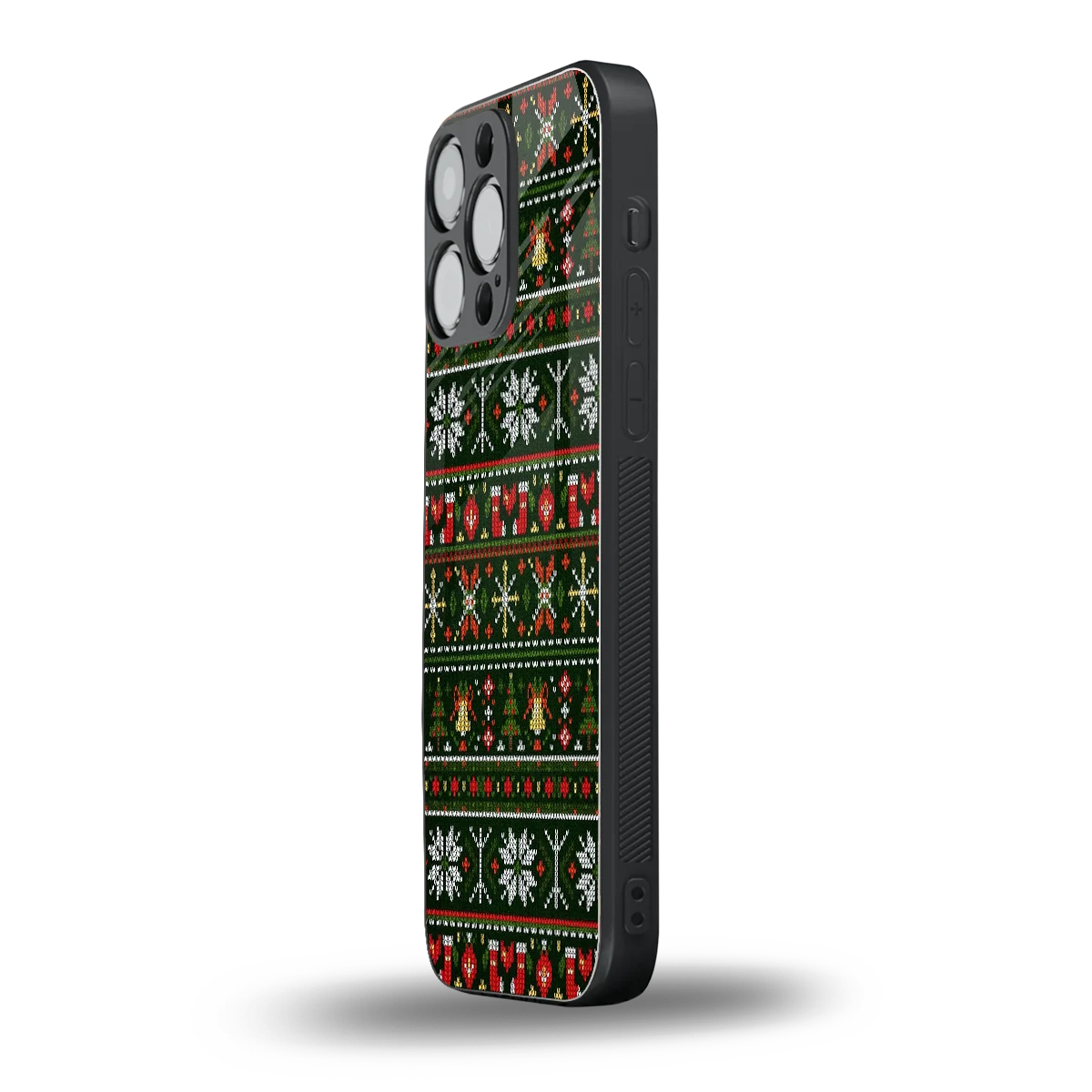 Festive Knit iphone 16 pro max mobile cover | shockproof glass phone case
