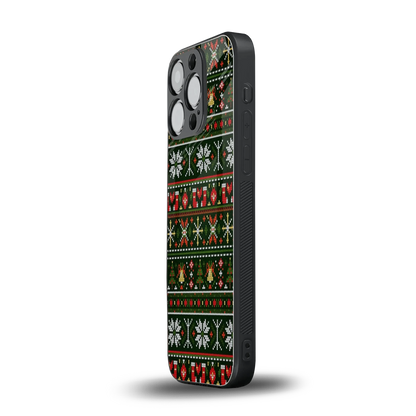 Festive Knit iphone 16 pro mobile cover | shockproof glass phone case