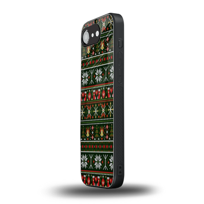 Festive Knit iphone 16e mobile cover | shockproof glass phone case