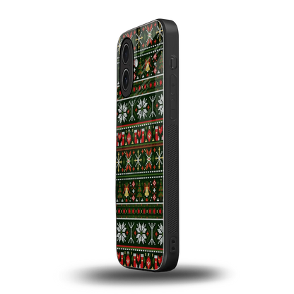 Festive Knit iphone 17 mobile cover | shockproof glass phone case