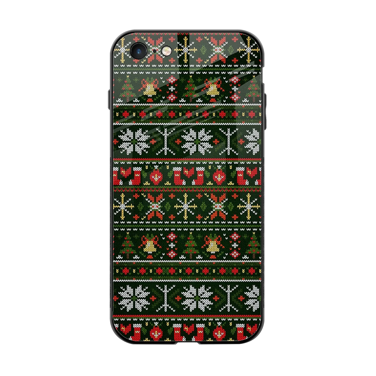 Festive Knit back phone cover | glass case for iphone 6