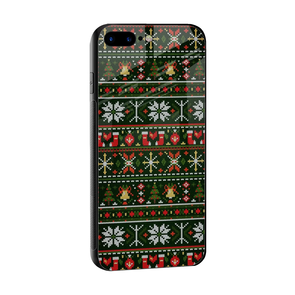 Festive Knit sleek iphone 7 plus cover with tempered glass back and TPU edges