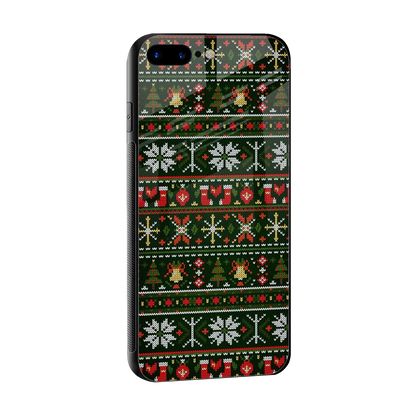 Festive Knit sleek iphone 8 plus cover with tempered glass back and TPU edges