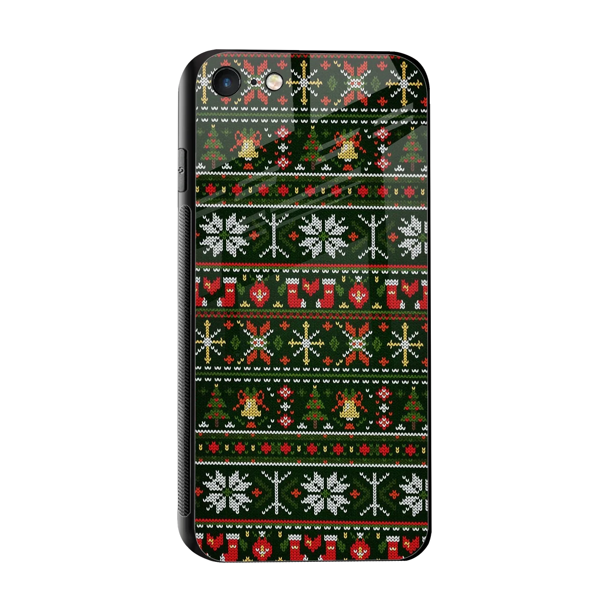 Festive Knit sleek iphone 7 cover with tempered glass back and TPU edges