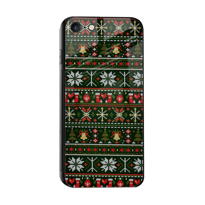 Festive Knit sleek iphone 7 cover with tempered glass back and TPU edges