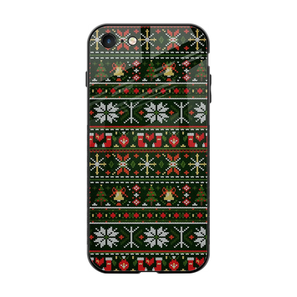Festive Knit back phone cover | glass case for iphone 7