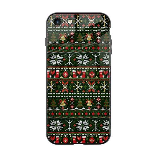 Festive Knit back phone cover | glass case for iphone 7
