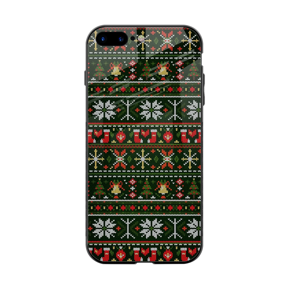 Festive Knit back phone cover | glass case for iphone 8 plus