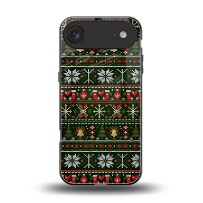 Festive Knit back phone cover | glass case for iphone air