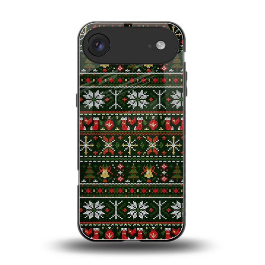 Festive Knit back phone cover | glass case for iphone air