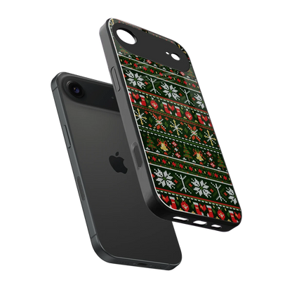 Festive Knit sleek iphone air cover with tempered glass back and TPU edges