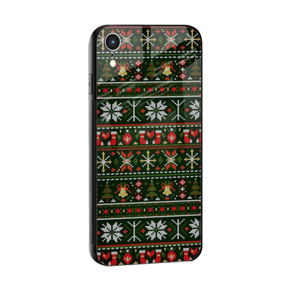 Festive Knit sleek iphone xr cover with tempered glass back and TPU edges