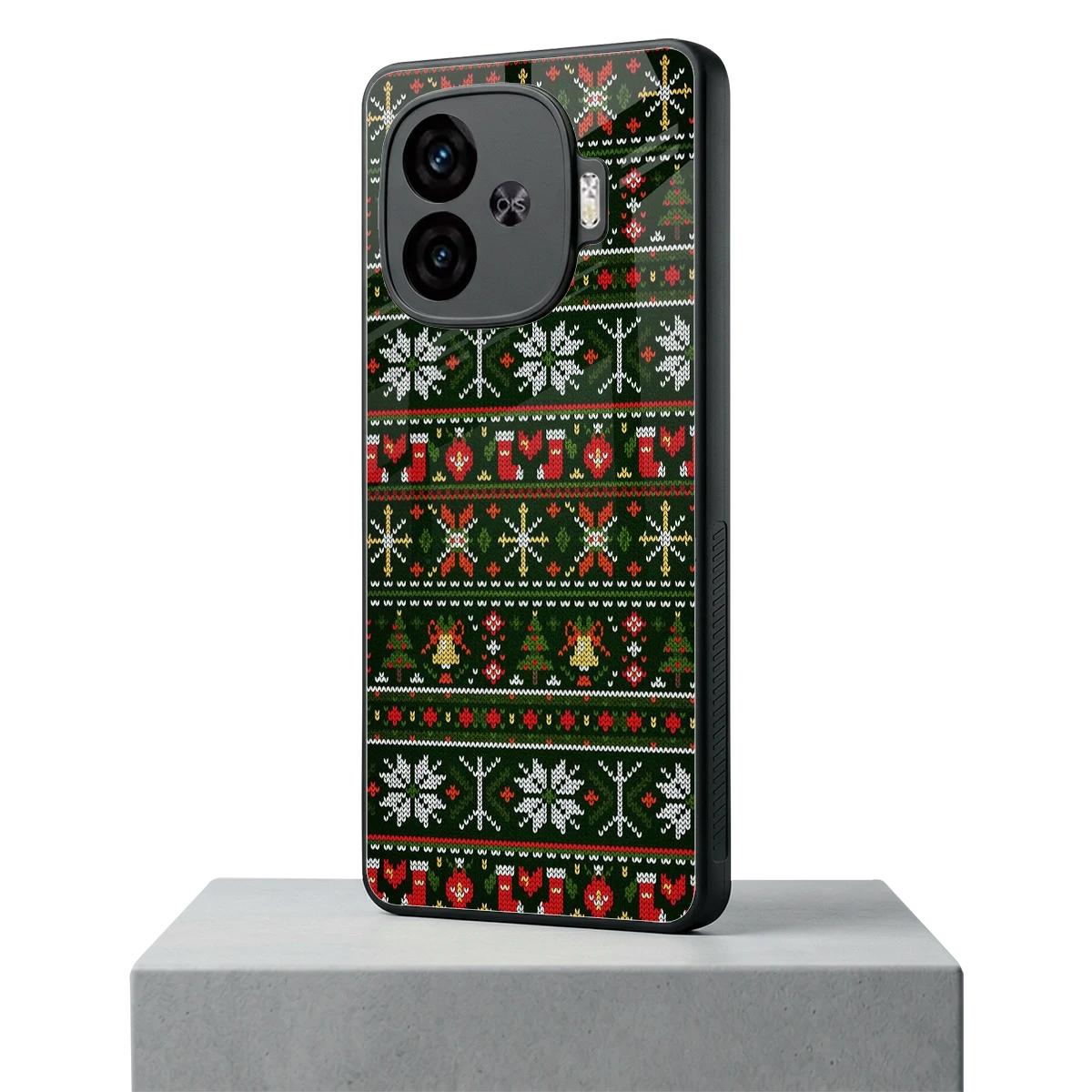 Festive Knit iqoo neo 10r 5g mobile cover | shockproof glass phone case