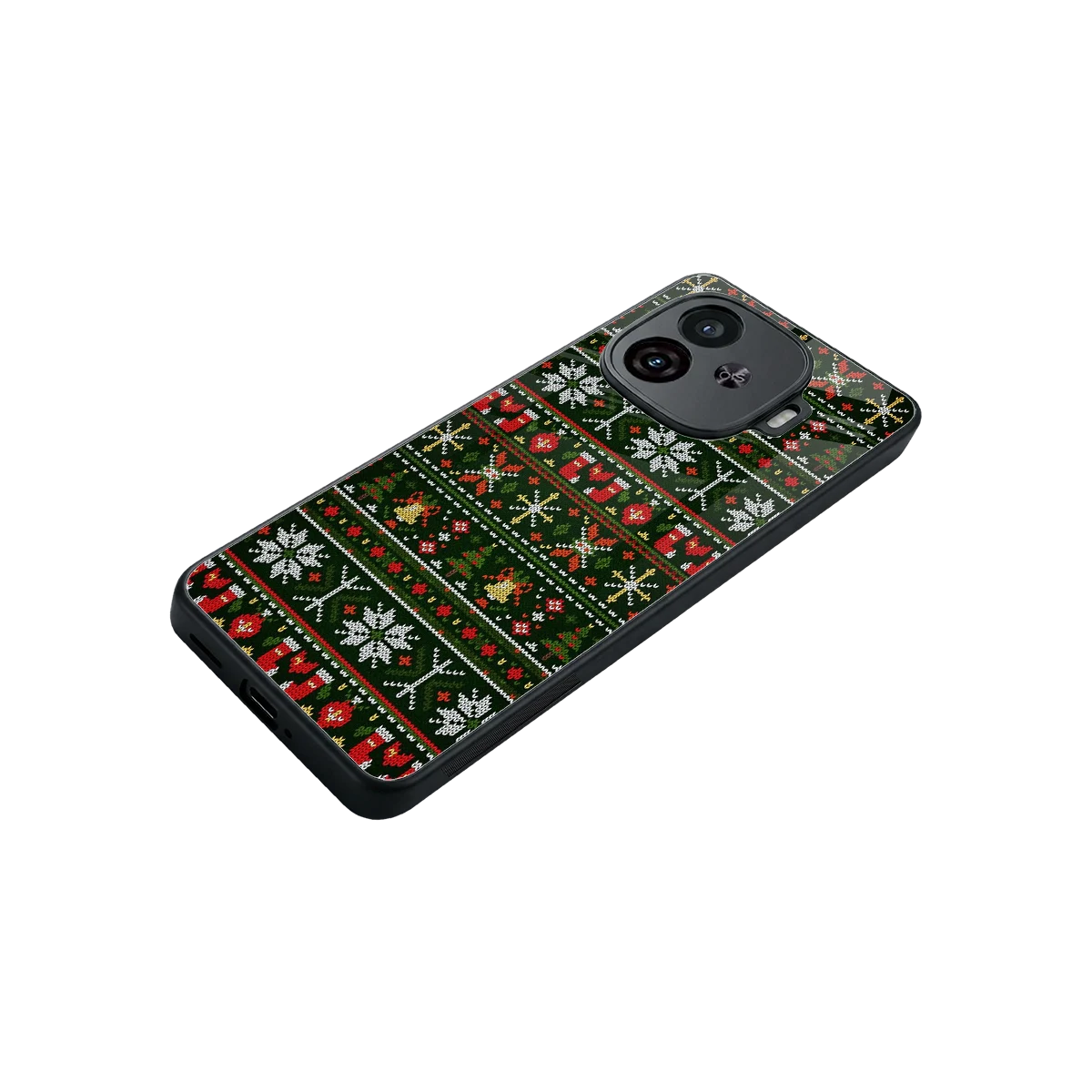 Festive Knit stylish phone case for iqoo neo 10r 5g | glossy glass and slim fit