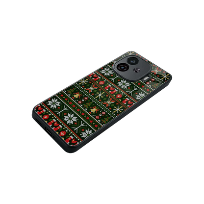 Festive Knit stylish phone case for iqoo neo 10r 5g | glossy glass and slim fit