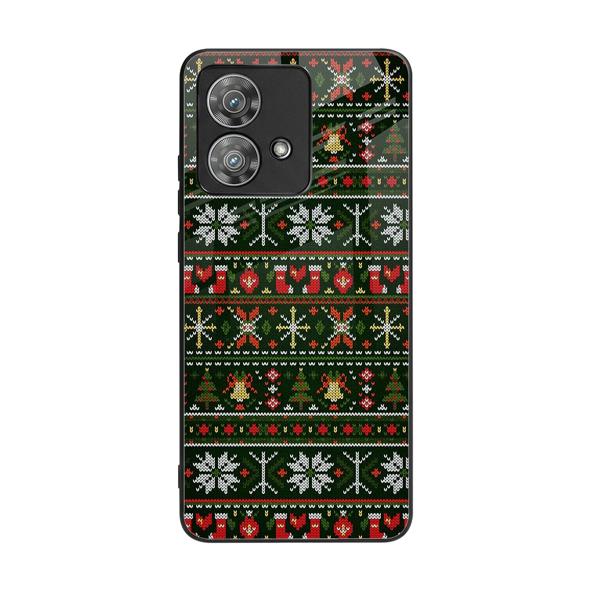 Festive Knit back phone cover | glass case for motorola edge 40 neo 5g