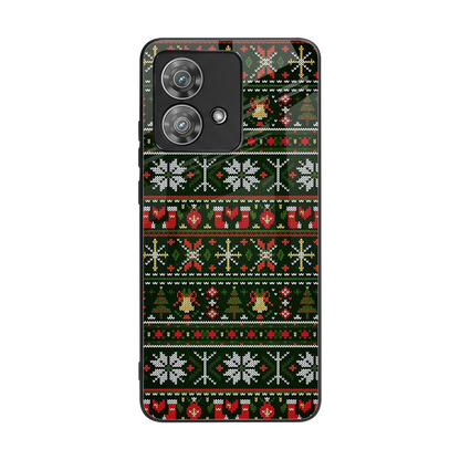Festive Knit back phone cover | glass case for motorola edge 40 neo 5g