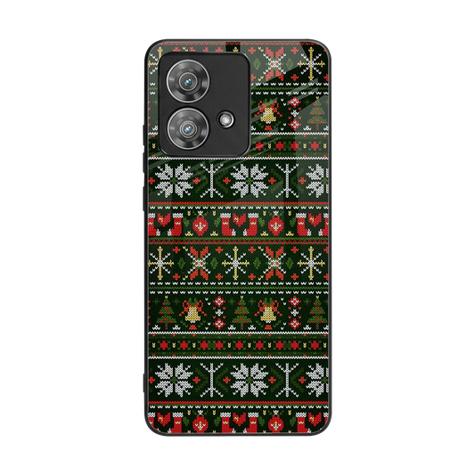 Festive Knit back phone cover | glass case for motorola edge 40 neo 5g