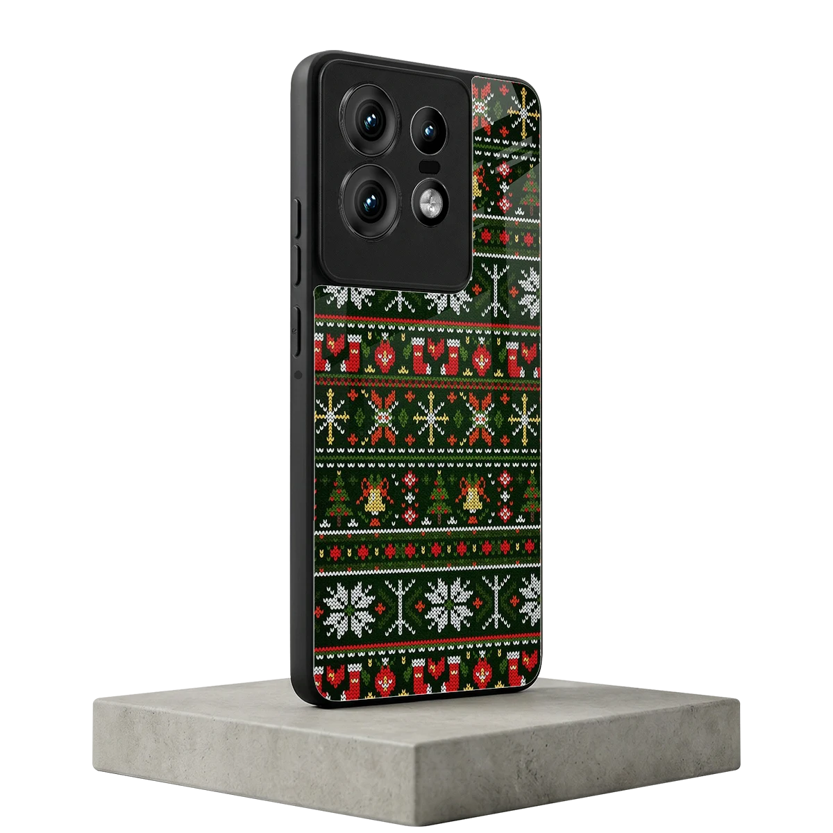 Festive Knit motorola edge 50 pro mobile cover | shockproof glass phone case