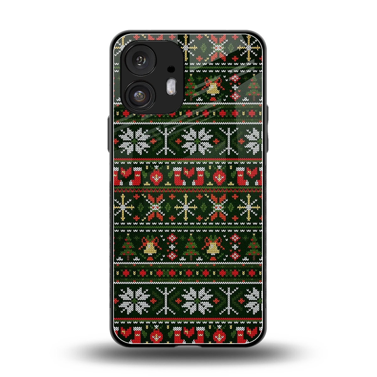Festive Knit back phone cover | glass case for nothing phone 2