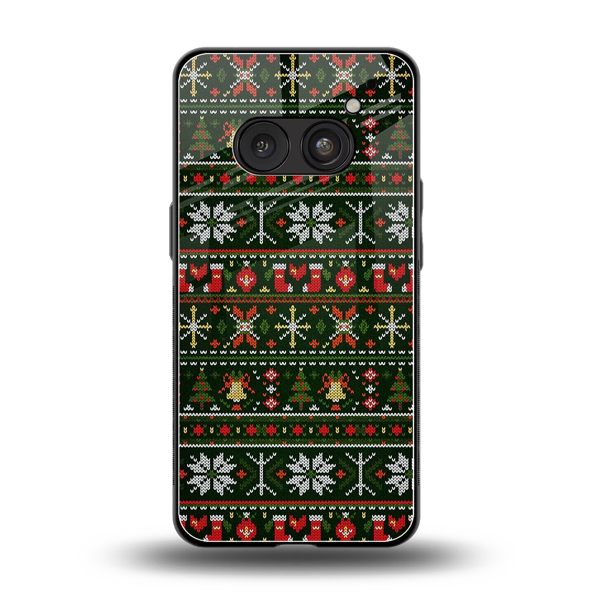 Festive Knit back phone cover | glass case for nothing phone 2a plus