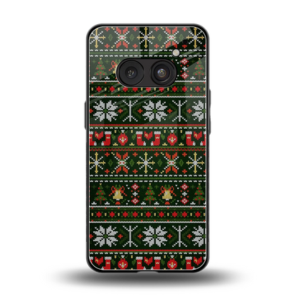 Festive Knit back phone cover | glass case for nothing phone 2a plus