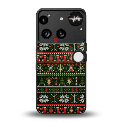 Festive Knit back phone cover | glass case for nothing phone 3
