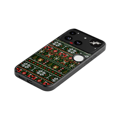 Festive Knit stylish phone case for nothing phone 3 | glossy glass and slim fit