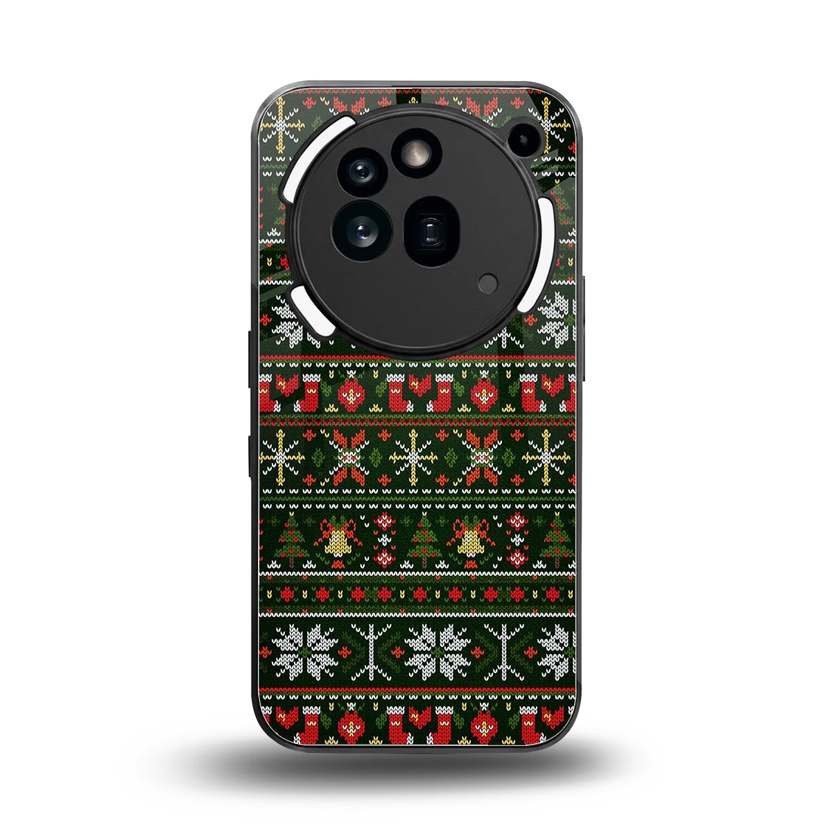 Festive Knit back phone cover | glass case for nothing phone 3a pro