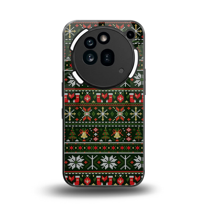 Festive Knit back phone cover | glass case for nothing phone 3a pro