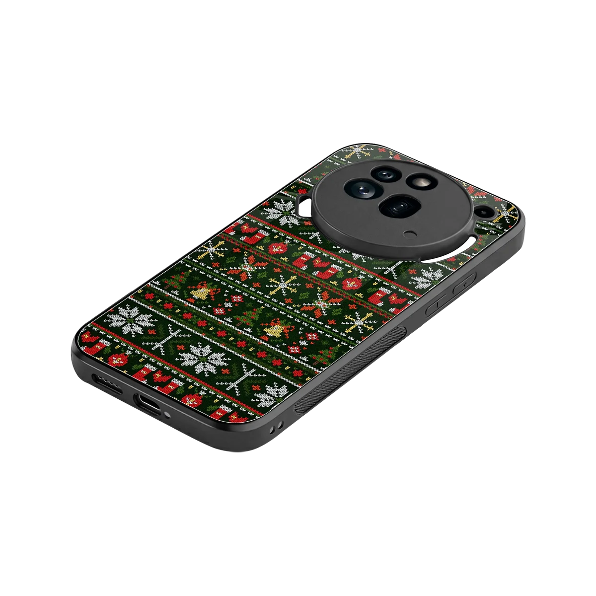 Festive Knit stylish phone case for nothing phone 3a pro | glossy glass and slim fit