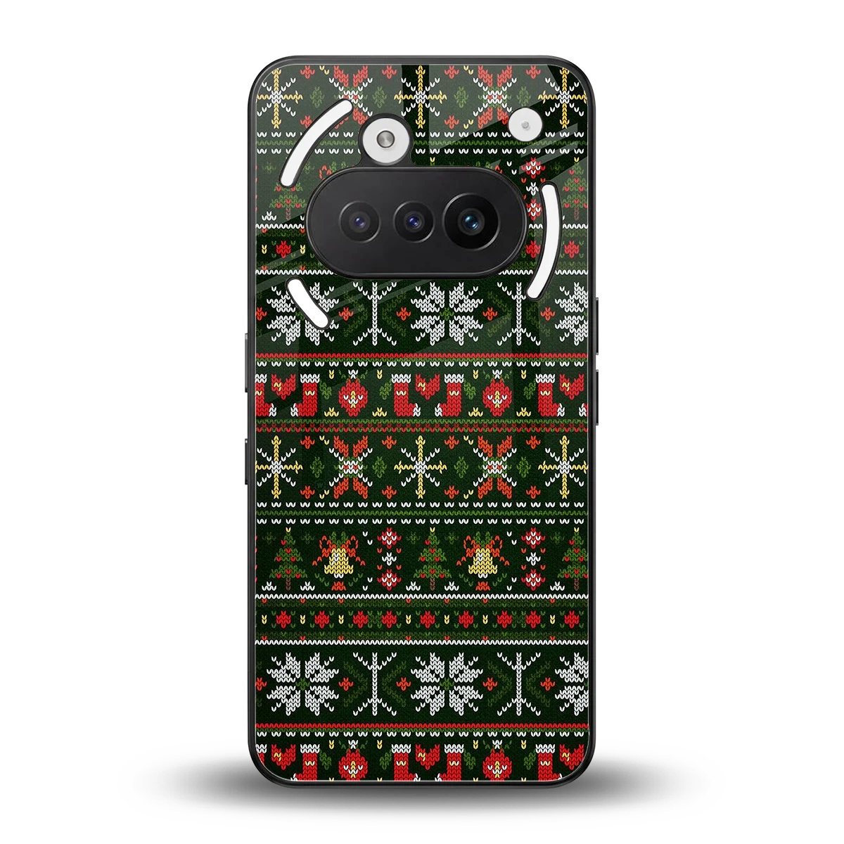 Festive Knit back phone cover | glass case for nothing phone 3a