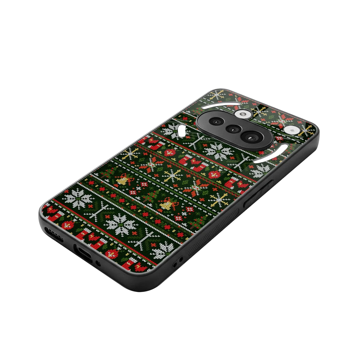 Festive Knit stylish phone case for nothing phone 3a | glossy glass and slim fit