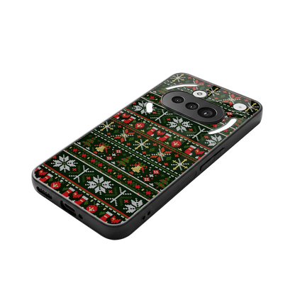 Festive Knit stylish phone case for nothing phone 3a | glossy glass and slim fit