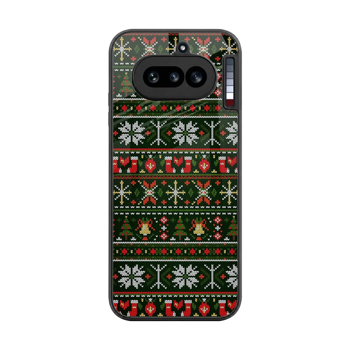 Festive Knit back phone cover | glass case for nothing phone 4a