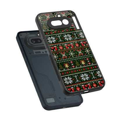 Festive Knit sleek nothing phone 4a cover with tempered glass back and TPU edges