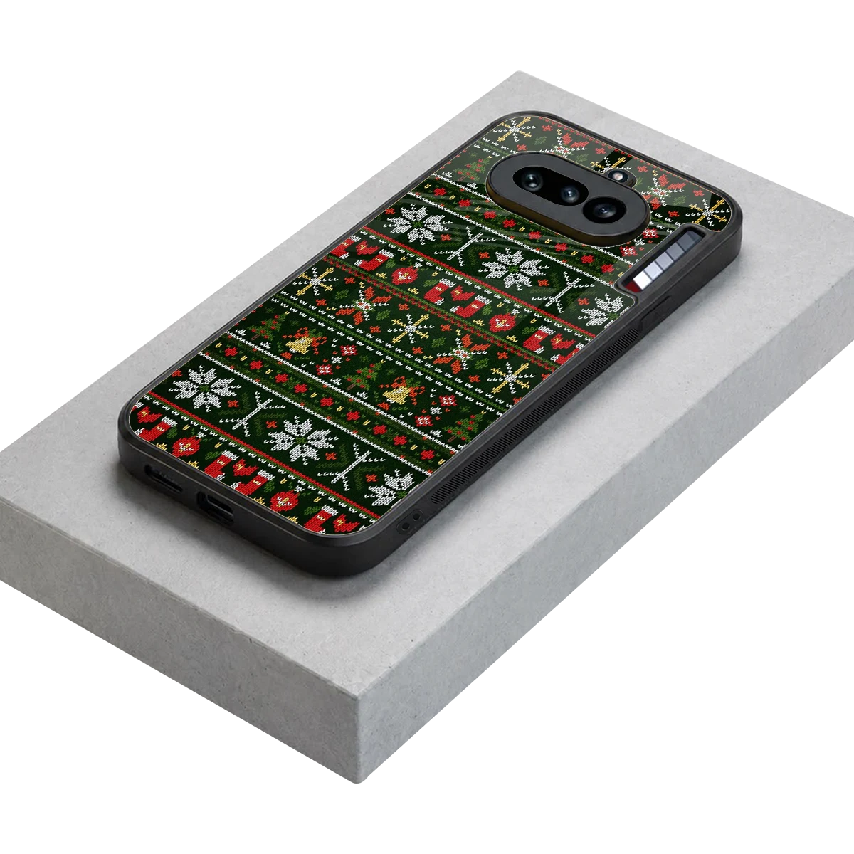Festive Knit stylish phone case for nothing phone 4a | glossy glass and slim fit