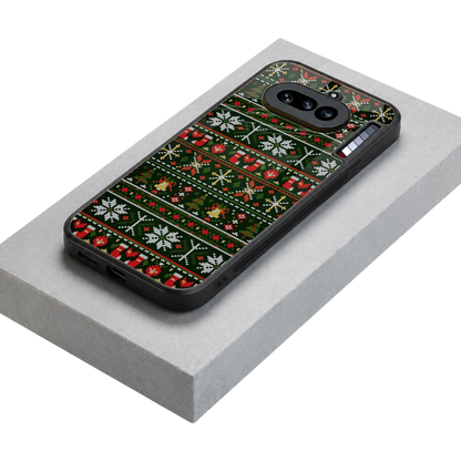 Festive Knit stylish phone case for nothing phone 4a | glossy glass and slim fit