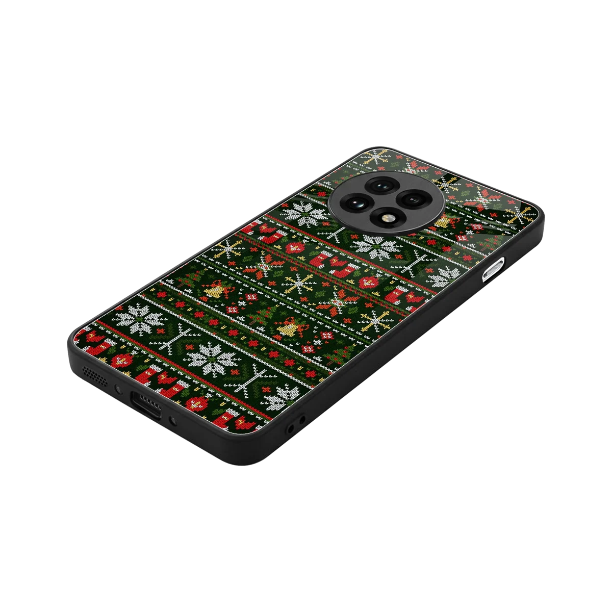 Festive Knit stylish phone case for oneplus 13r | glossy glass and slim fit