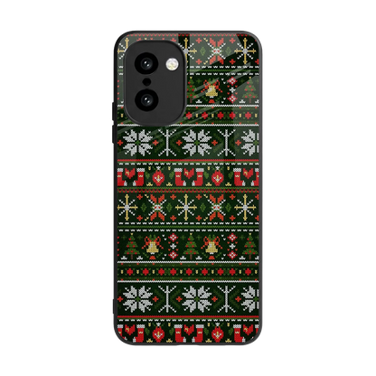 Festive Knit back phone cover | glass case for oneplus 15r