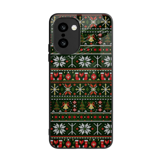 Festive Knit back phone cover | glass case for oneplus 15r