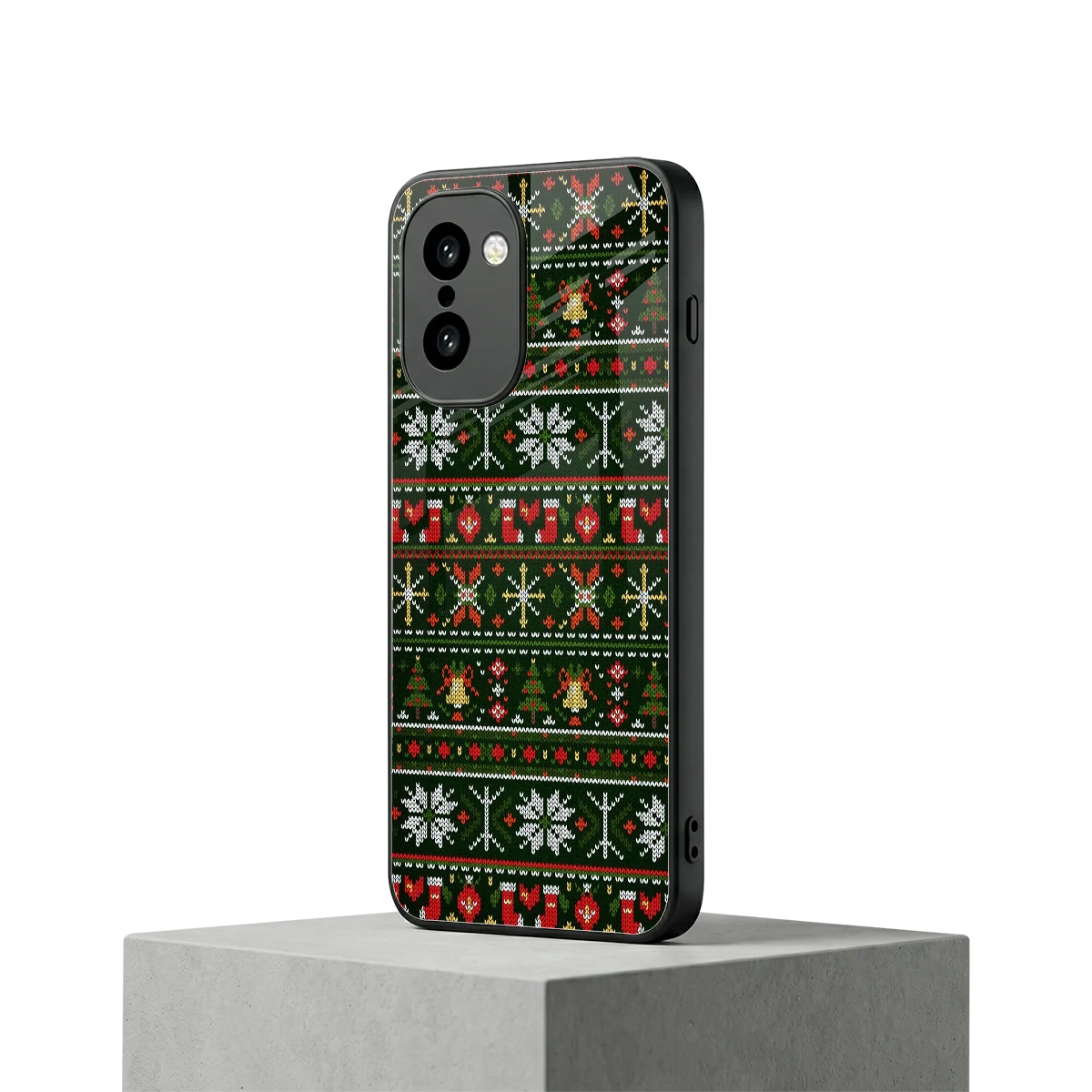Festive Knit oneplus 15r mobile cover | shockproof glass phone case