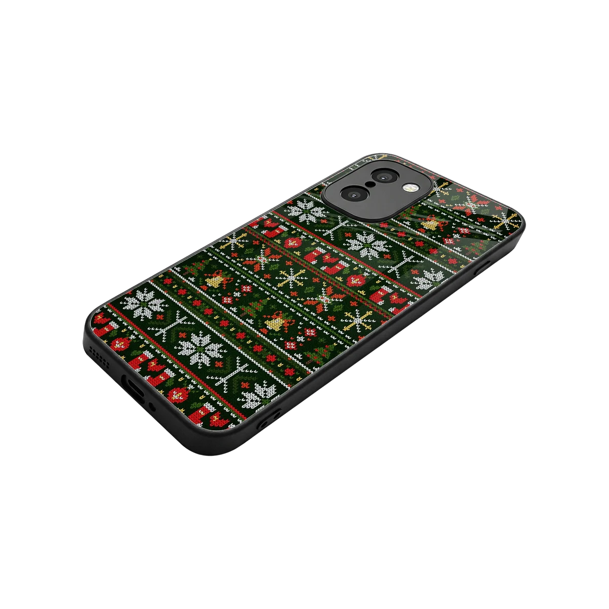 Festive Knit stylish phone case for oneplus 15r | glossy glass and slim fit