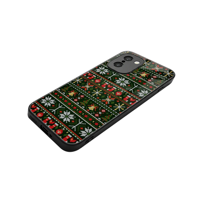 Festive Knit stylish phone case for oneplus 15r | glossy glass and slim fit