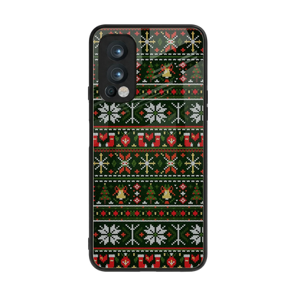 Festive Knit back phone cover | glass case for oneplus nord 2