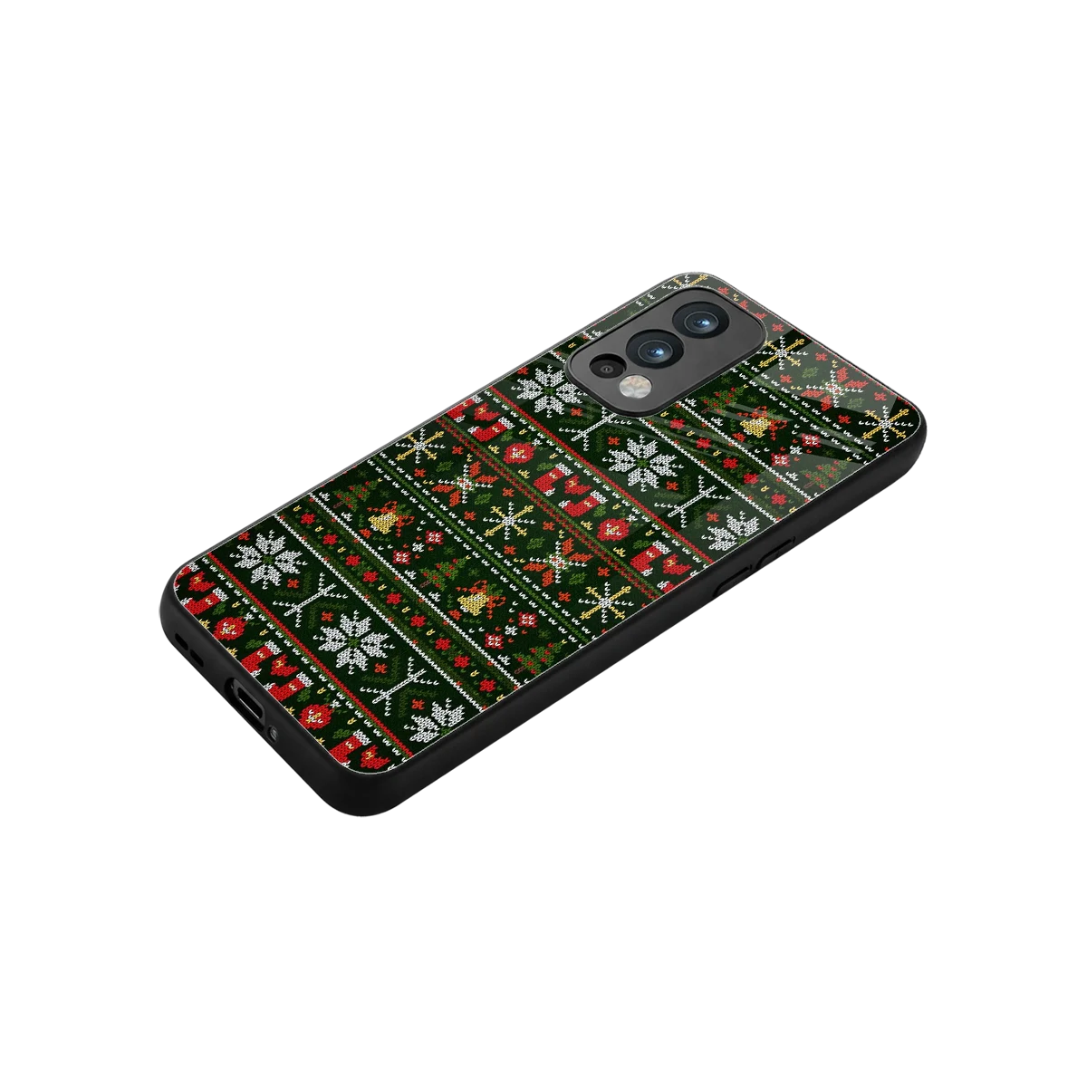 Festive Knit stylish phone case for oneplus nord 2 | glossy glass and slim fit