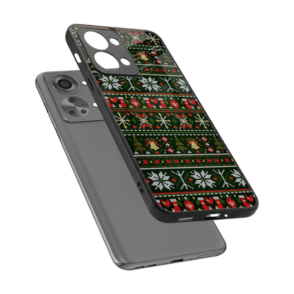 Festive Knit sleek oneplus nord 2t cover with tempered glass back and TPU edges