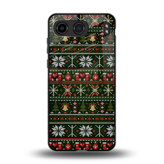 Festive Knit back phone cover | glass case for oneplus nord 4
