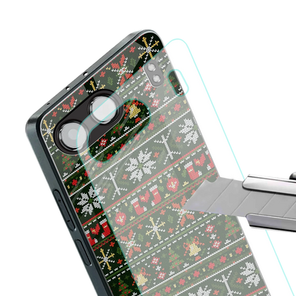 Festive Knit stylish phone case for oneplus nord 4 | glossy glass and slim fit