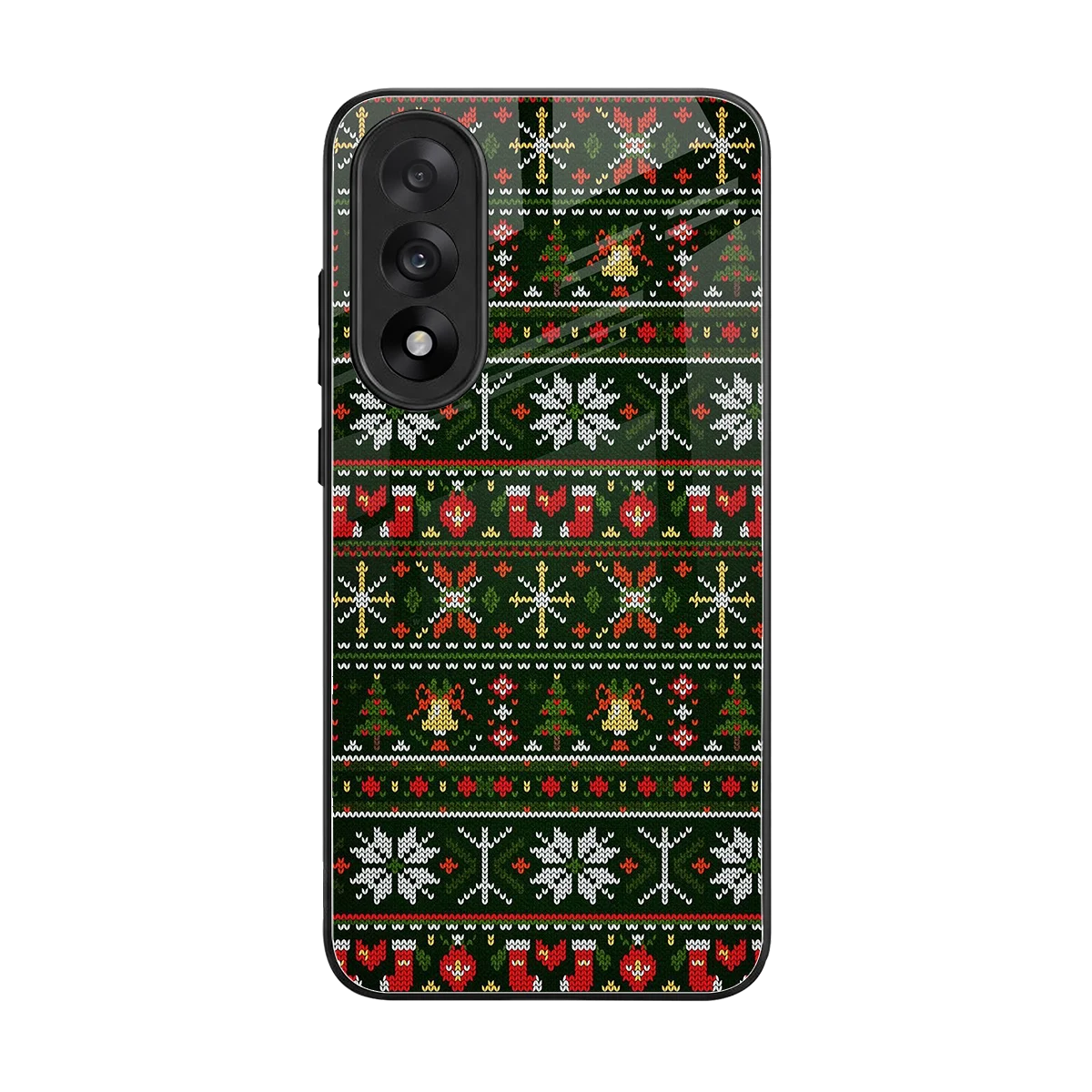 Festive Knit back phone cover | glass case for oneplus nord 5